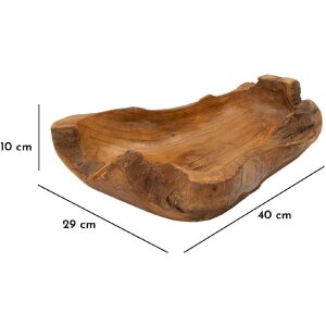 Mauro Ferretti Coupe décorative Narro 40x29x10 cm brun