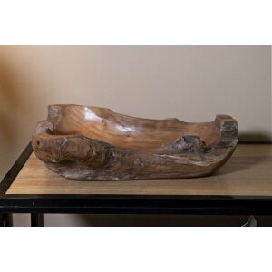 Mauro Ferretti Coupe décorative Narro 40x29x10 cm brun