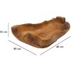 Mauro Ferretti Coupe décorative Narro 40x29x10 cm brun