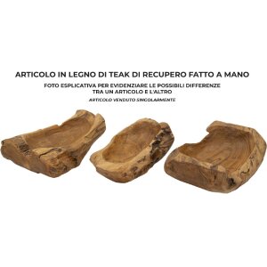 Mauro Ferretti Coupe décorative Narro 31x21x8 cm brun