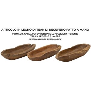 Mauro Ferretti Coupe décorative Narro 30x15x5,5 cm brun