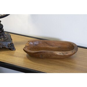 Mauro Ferretti Coupe décorative Narro 30x15x5,5 cm brun
