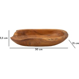 Mauro Ferretti Coupe décorative Narro 30x15x5,5 cm brun