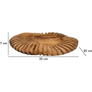 Mauro Ferretti Coupe décorative Geris Ø 35x7 cm brun