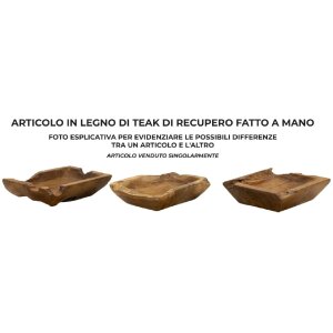 Mauro Ferretti Coupe décorative Kutak 25x19x7 cm brun