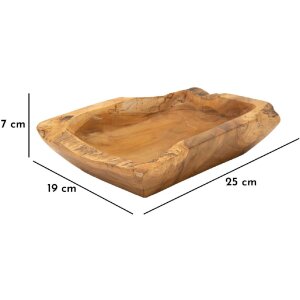 Mauro Ferretti Coupe décorative Kutak 25x19x7 cm brun