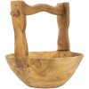 Mauro Ferretti Coupe décorative Timbo forme corbeille 32x25x27 cm brun