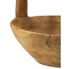 Mauro Ferretti Coupe décorative Timbo forme corbeille 32x25x27 cm brun