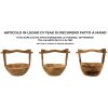 Mauro Ferretti Coupe décorative Timbo forme corbeille 32x25x27 cm brun