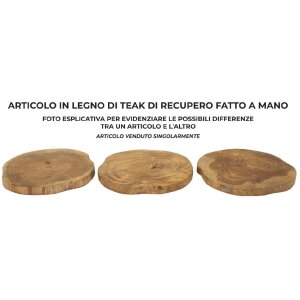 Mauro Ferretti Coupe décorative Pokon Ø 25x2 cm brun