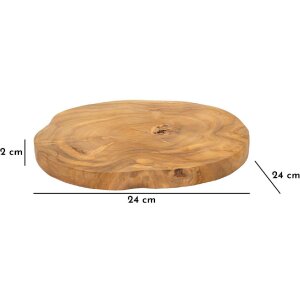 Mauro Ferretti Coupe décorative Pokon Ø 25x2 cm brun