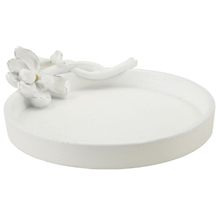 Mauro Ferretti Coupe décorative Magnolia 24x21x6 cm blanc