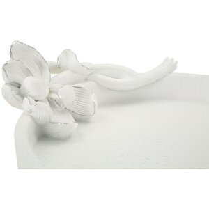 Mauro Ferretti Coupe décorative Magnolia 24x21x6 cm blanc