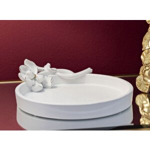 Mauro Ferretti Coupe décorative Magnolia 24x21x6 cm blanc