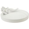 Mauro Ferretti Coupe décorative Magnolia 24x21x6 cm blanc