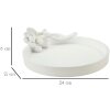 Mauro Ferretti Coupe décorative Magnolia 24x21x6 cm blanc