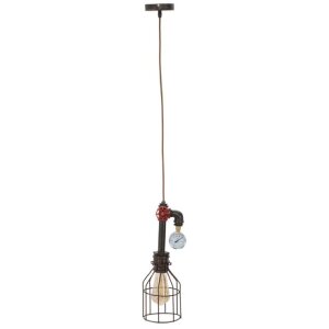 Mauro Ferretti Plafonnier Manhattan simple Ø13x41 cm foncé