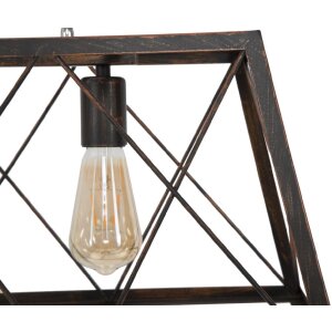 Mauro Ferretti plafonnier industriel 78x30x26,5 cm foncé