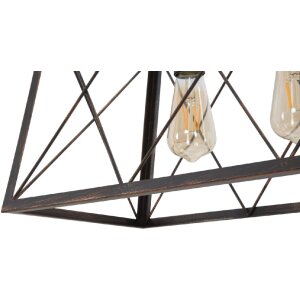 Mauro Ferretti plafonnier industriel 78x30x26,5 cm foncé