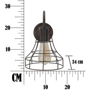 Mauro Ferretti Applique industrielle 34x18x27 cm foncé