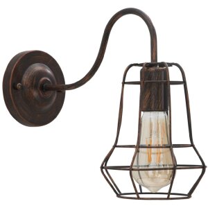 Mauro Ferretti Applique industrielle E27 33x15x27,5 cm foncé