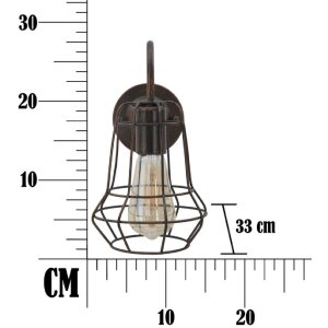 Mauro Ferretti Applique industrielle E27 33x15x27,5 cm foncé
