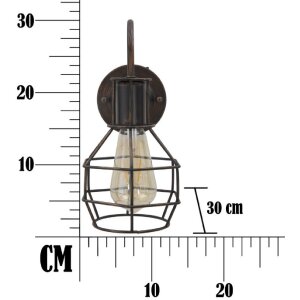 Mauro Ferretti Applique industrielle E27 32x14x30 cm foncé