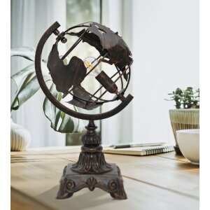Mauro Ferretti lampe de table économie mondiale E14 24x20x40 cm foncé