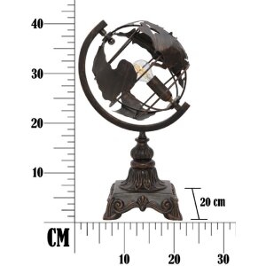 Mauro Ferretti lampe de table économie mondiale E14 24x20x40 cm foncé