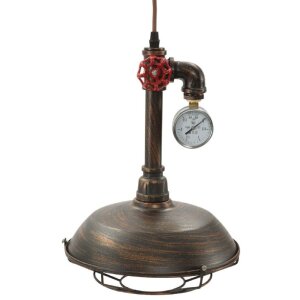 Mauro Ferretti plafonnier Manhattan rond E27 Ø 26x36 cm foncé