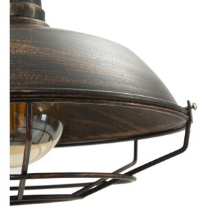 Mauro Ferretti plafonnier Manhattan rond E27 Ø 26x36 cm foncé