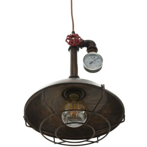 Mauro Ferretti plafonnier Manhattan rond E27 Ø 26x36 cm foncé