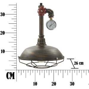 Mauro Ferretti plafonnier Manhattan rond E27 Ø 26x36 cm foncé
