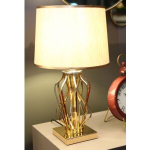 Mauro Ferretti lampe de table Glam X E27 Ø 30x52 cm crème doré
