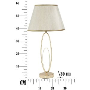 Mauro Ferretti lampe de table Glam Flush E27 Ø 30x58 cm crème doré