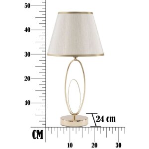 Mauro Ferretti lampe de table Glam Flush E27 Ø 24x47 cm crème doré