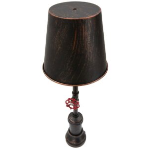 Mauro Ferretti lampe de table Manhattan simple E27 Ø 21x64 cm noir cuivre