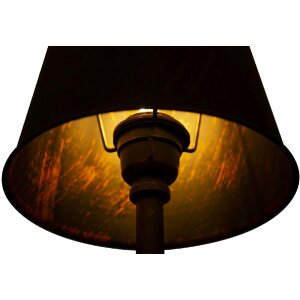 Mauro Ferretti lampe de table Manhattan simple E27 Ø 21x64 cm noir cuivre