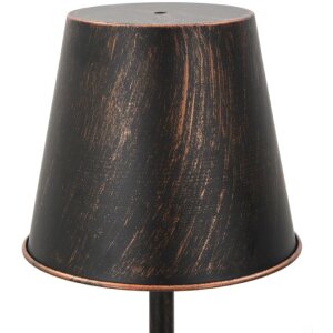 Mauro Ferretti lampe de table Manhattan simple E27 Ø 21x64 cm noir cuivre