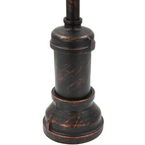 Mauro Ferretti lampe de table Manhattan simple E27 Ø 21x64 cm noir cuivre