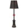 Mauro Ferretti lampe de table Manhattan simple E27 Ø 21x64 cm noir cuivre