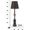 Mauro Ferretti lampe de table Manhattan simple E27 Ø 21x64 cm noir cuivre