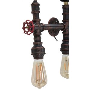 Mauro Ferretti Applique industrielle 5 flammes E27 86x9x32 cm noir