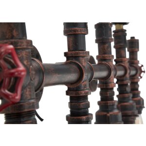 Mauro Ferretti Applique industrielle 5 flammes E27 86x9x32 cm noir