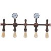Mauro Ferretti Applique industrielle 5 flammes E27 86x9x32 cm noir