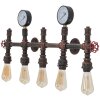 Mauro Ferretti Applique industrielle 5 flammes E27 86x9x32 cm noir