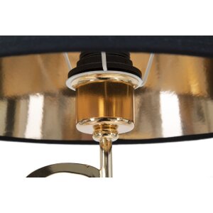 Mauro Ferretti lampe de table Glam Harts E27 Ø 30x54,5 cm noir or