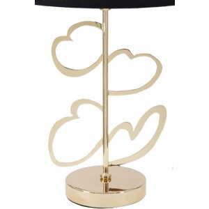 Mauro Ferretti lampe de table Glam Harts E27 Ø 30x54,5 cm noir or