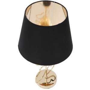 Mauro Ferretti lampe de table Glam Harts E27 Ø 30x54,5 cm noir or