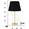 Mauro Ferretti lampe de table Glam Harts E27 Ø 30x54,5 cm noir or